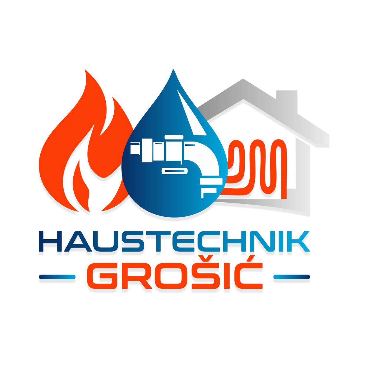 Haustechnik Grosic - Logo and visual identity design